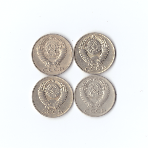 Набор монет (4 шт) 50 копеек 1964,74, 80, 87гг. UNC