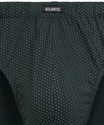 Мужские трусы слипы классика Atlantic, набор 3 шт., хлопок, изумрудные + темно-серые меланж + баклажановые, 3MP-202