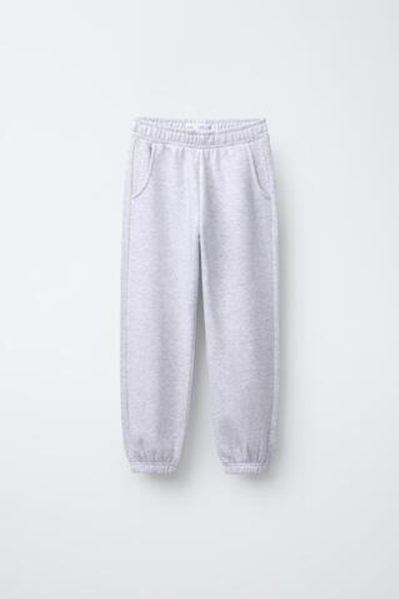 ZARA БАЗОВЫЕ БРЮКИ-ДЖОГГЕРЫ ИЗ МЯГКОЙ ТКАНИ, СЕРЫЙ МЕЛАНЖ