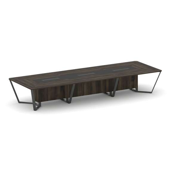 Steel Meet Стол переговорный прямоугольный KMK-PR.B.SP-16 Дуб Мали/Графит Глянец/Металл Антрацит 480