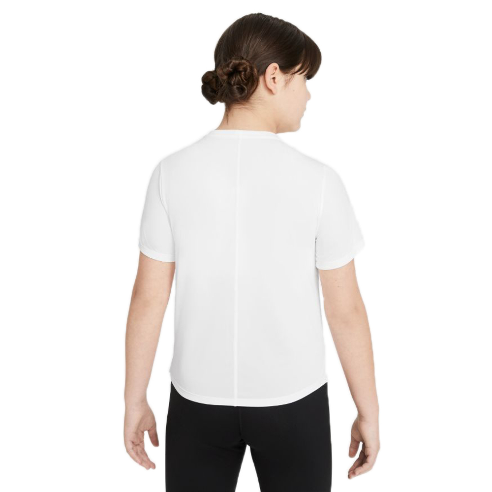 Футболка для девочки теннисная Nike Dri-Fit One SS Top GX G - white/black