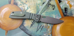 Складной нож Shokuroff knives M2101-90 мм ELMAX изумруд (шок лок)