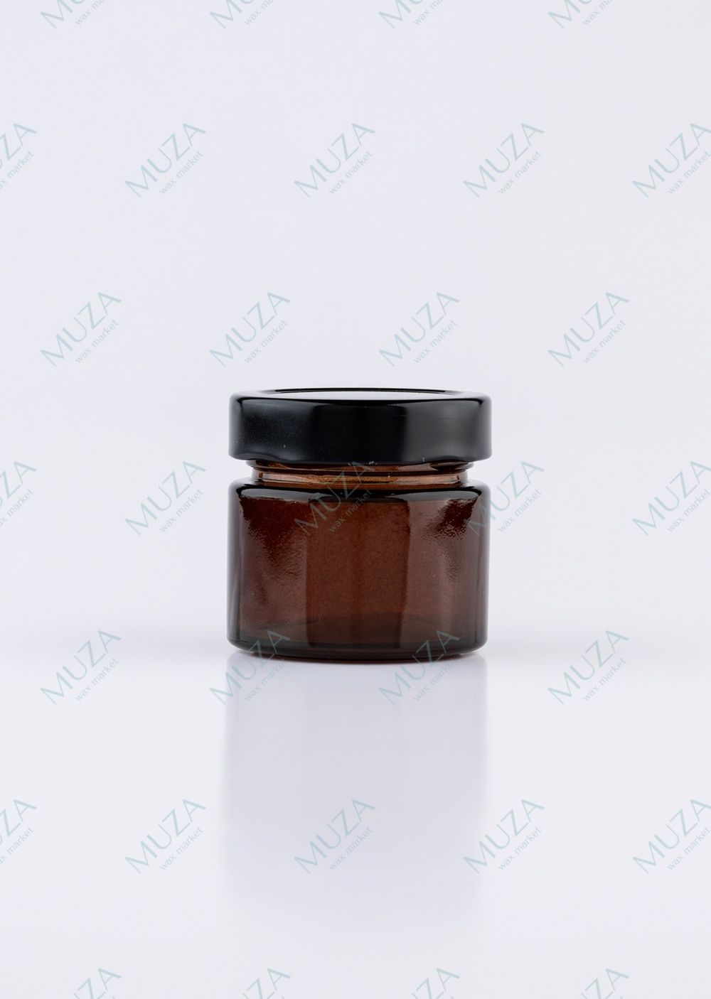 Баночка 100мл. темное стекло с металл. крышкой в комплекте