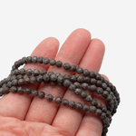 "Кофейный" снежный обсидиан натуральный, бусины в форме шара 4,3мм