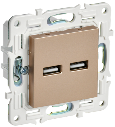 SKANDY Розетка USB A+A 3,1А SK-R15Sa песочный IEK
