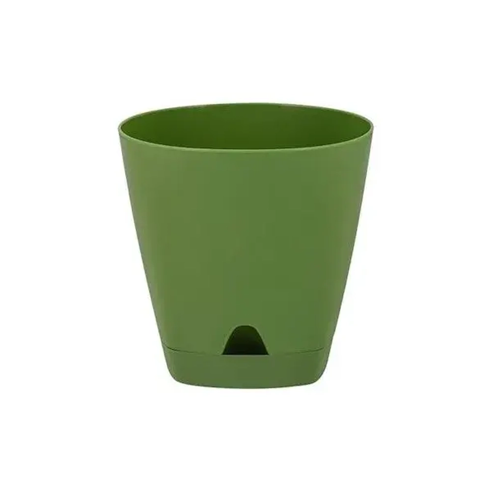 Горшок для цветов AMSTERDAM D 140 mm,35l с подставкой оливковый