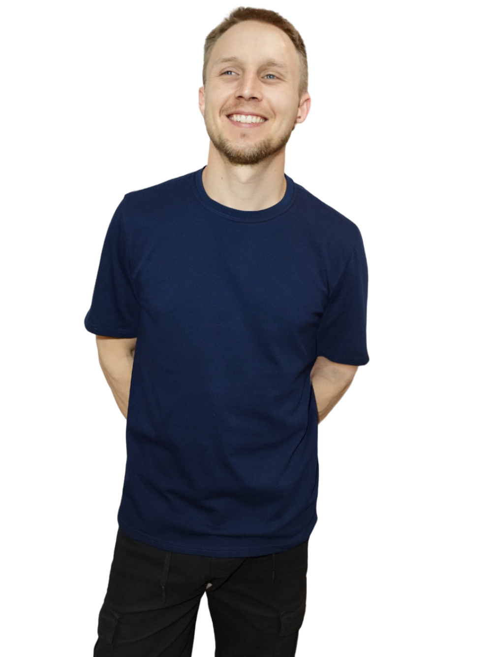 3405 Футболка мужская однотонная т.синий (60)