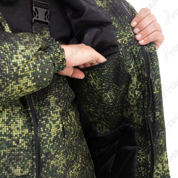 Костюм охотника зимний Сентелек Комфорт, цв.зеленый пиксель р.44-46/170-176 Helios