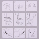 Ерш с креплением на стену «Стиль» 40 см, силиконовая щетка 8626