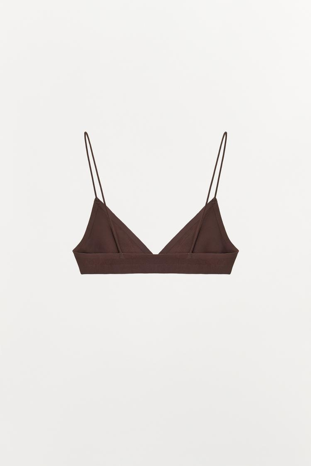 ZARA БЕСШОВНЫЙ БЮСТГАЛЬТЕР НА БРЕТЕЛЯХ, КОРИЧНЕВЫЙ