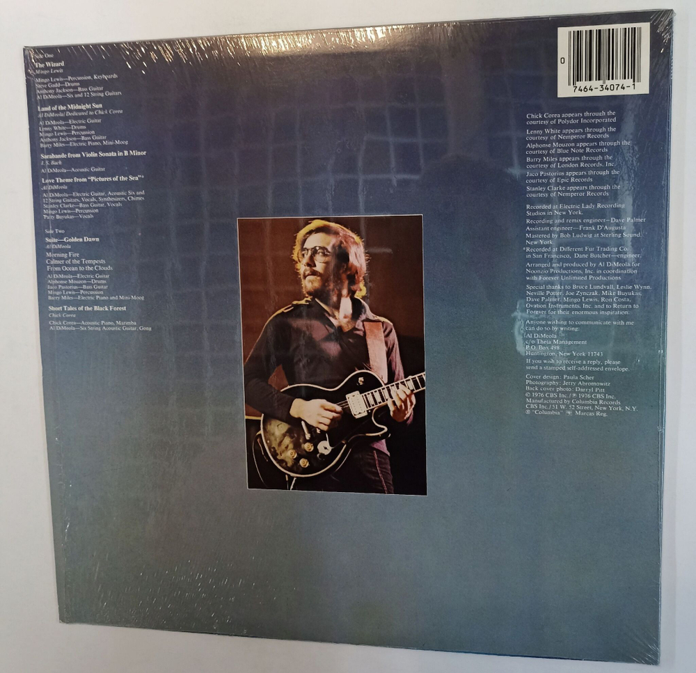 Винтажная виниловая пластинка LP Al Di Meola Land Of The Midnight Sun (USA 1976)