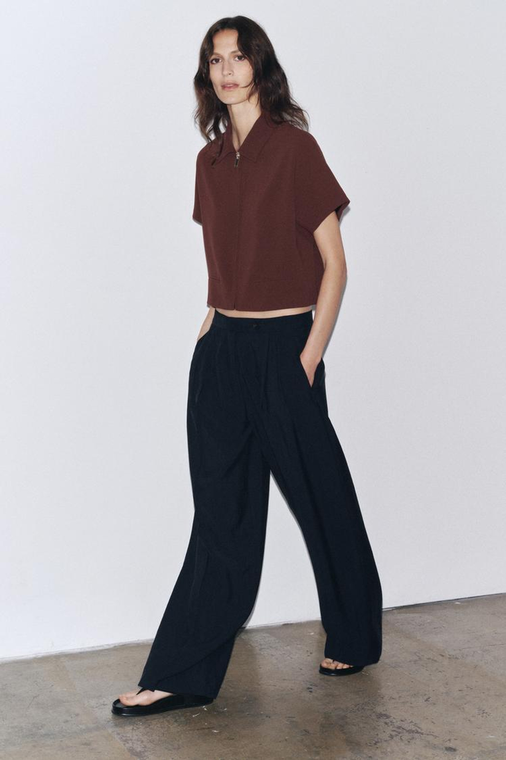 ZARA УКОРОЧЕННАЯ КУРТКА — ZW COLLECTION, КАРАМЕЛЬНЫЙ