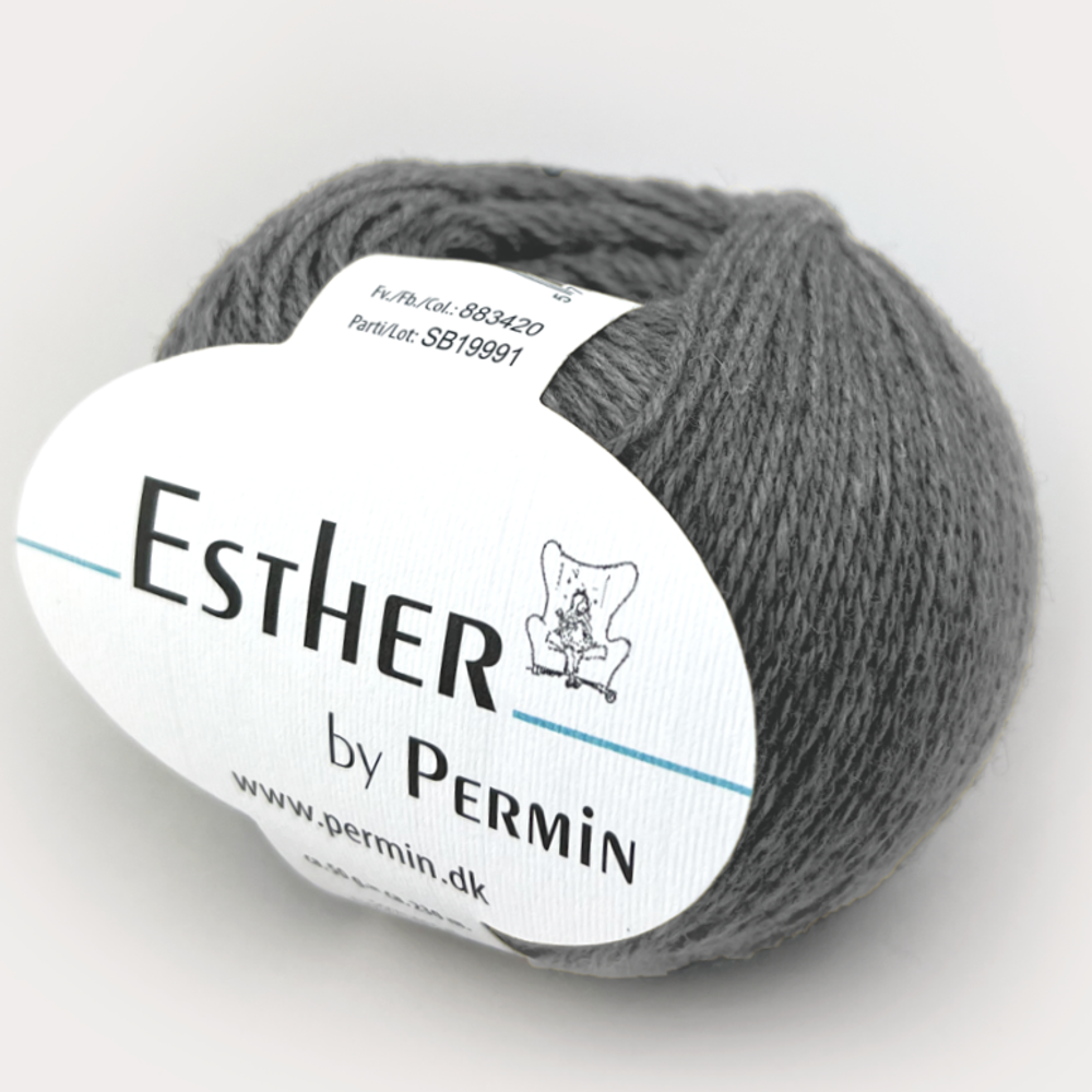 Пряжа для вязания PERMIN Esther 883420, 55% шерсть, 45% хлопок, 50 г, 230 м PERMIN (ДАНИЯ)
