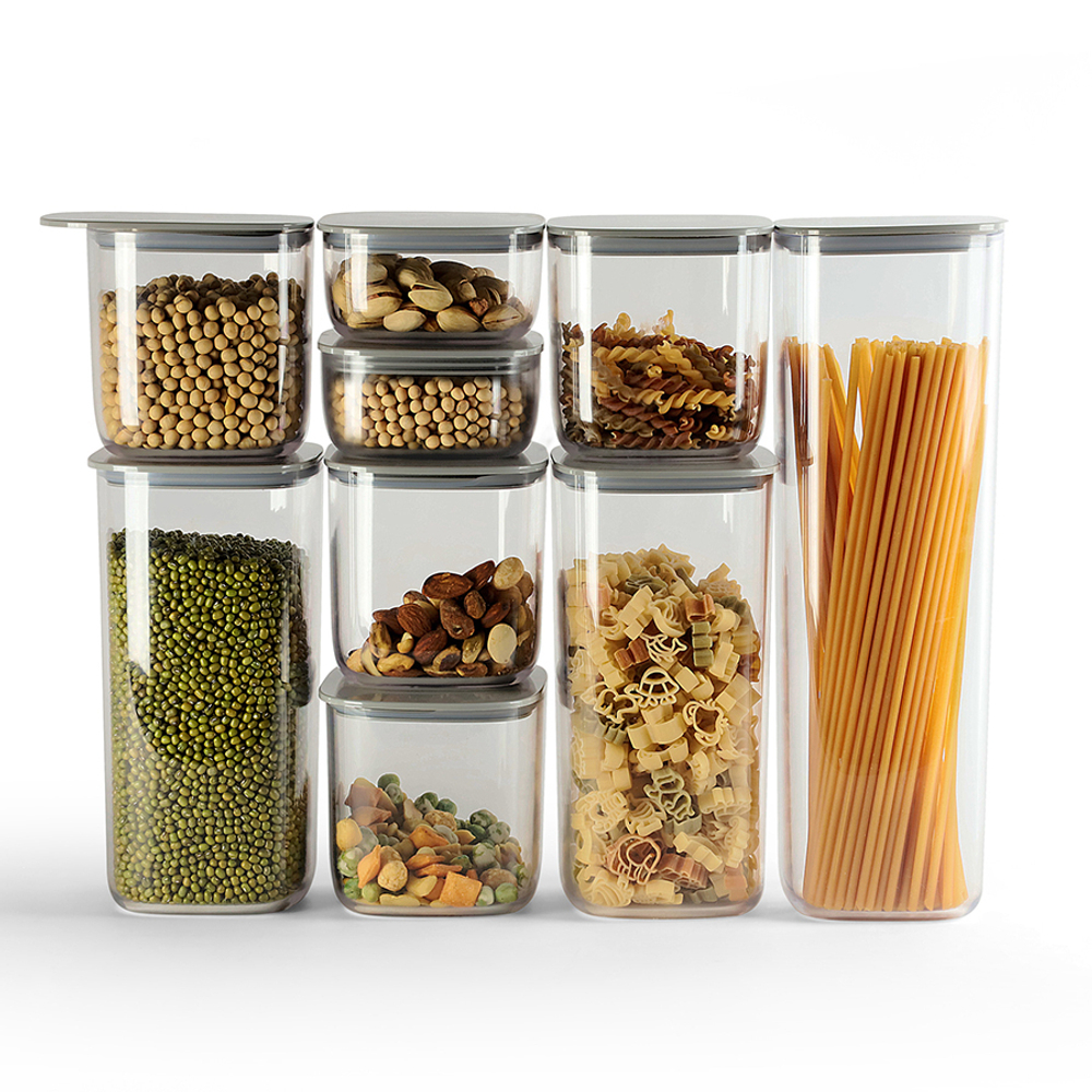 Контейнер для хранения 300мл Qualy с плоской крышкой зеленый