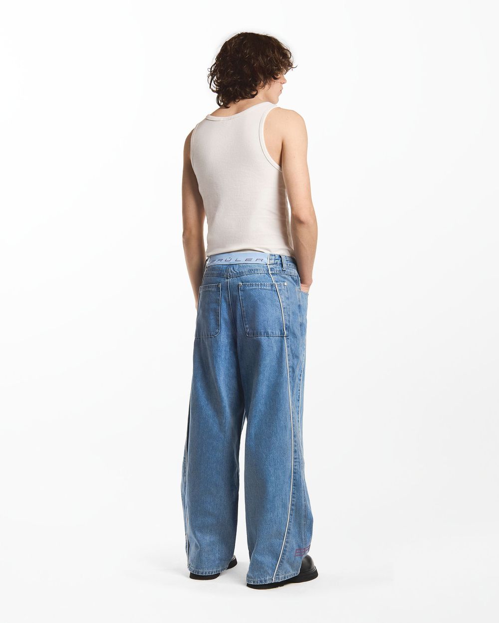 Джинсы Bruler d'Amour Ligne Blanche синие