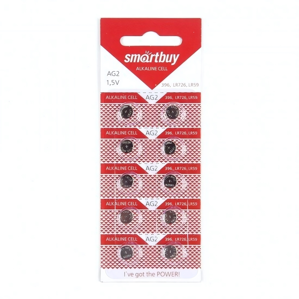 Батарейки SmartBuy AG2 BL10, 012028