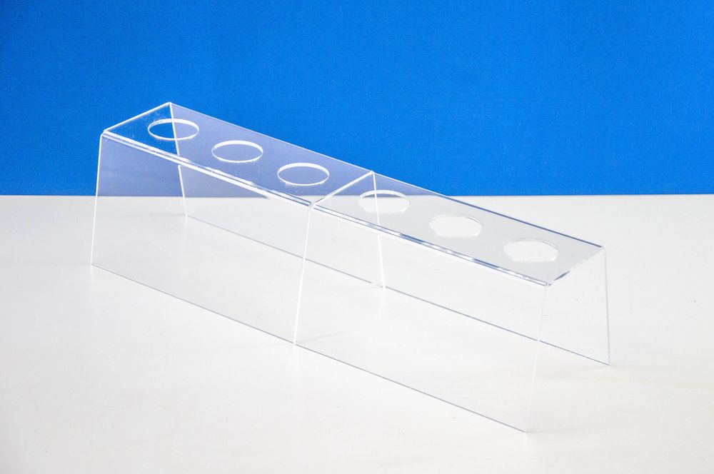 Подставка прозрачная для рожков и мороженого 3 ячейки, оргстекло