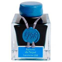 Чернила во флаконе Herbin Prestige 1798 50 мл Kyanite du Népal голубые с серебряными блестками (15513JT)
