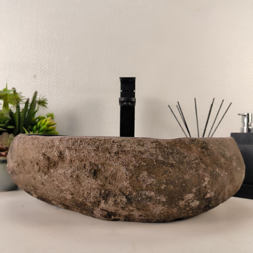 Каменная раковина из речного камня RS-05082 (46*35*14) 0861 из натурального камня