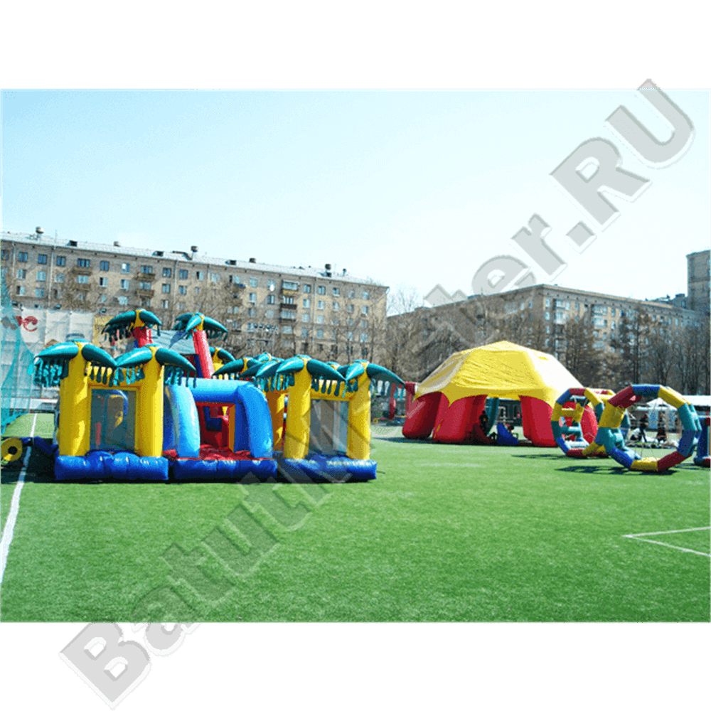 Надувная полоса препятствий "Супер - джунгли"