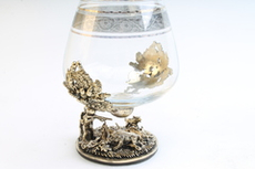 Набор из 2-х бокалов для коньяка "Охота на кабана" (подарочный футляр)