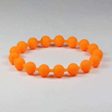 Браслет силикон с шарами (оранж)