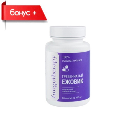 ГРЕБЕНЧАТЫЙ ЕЖОВИК №60, экстракт грибной