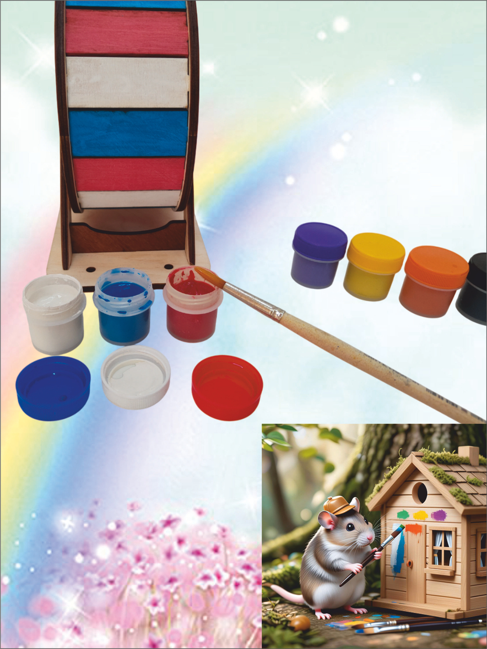 Беговое колесо раскраска для хомяка 15см