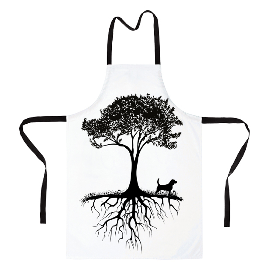 Фартук "Бигль  у дерева"