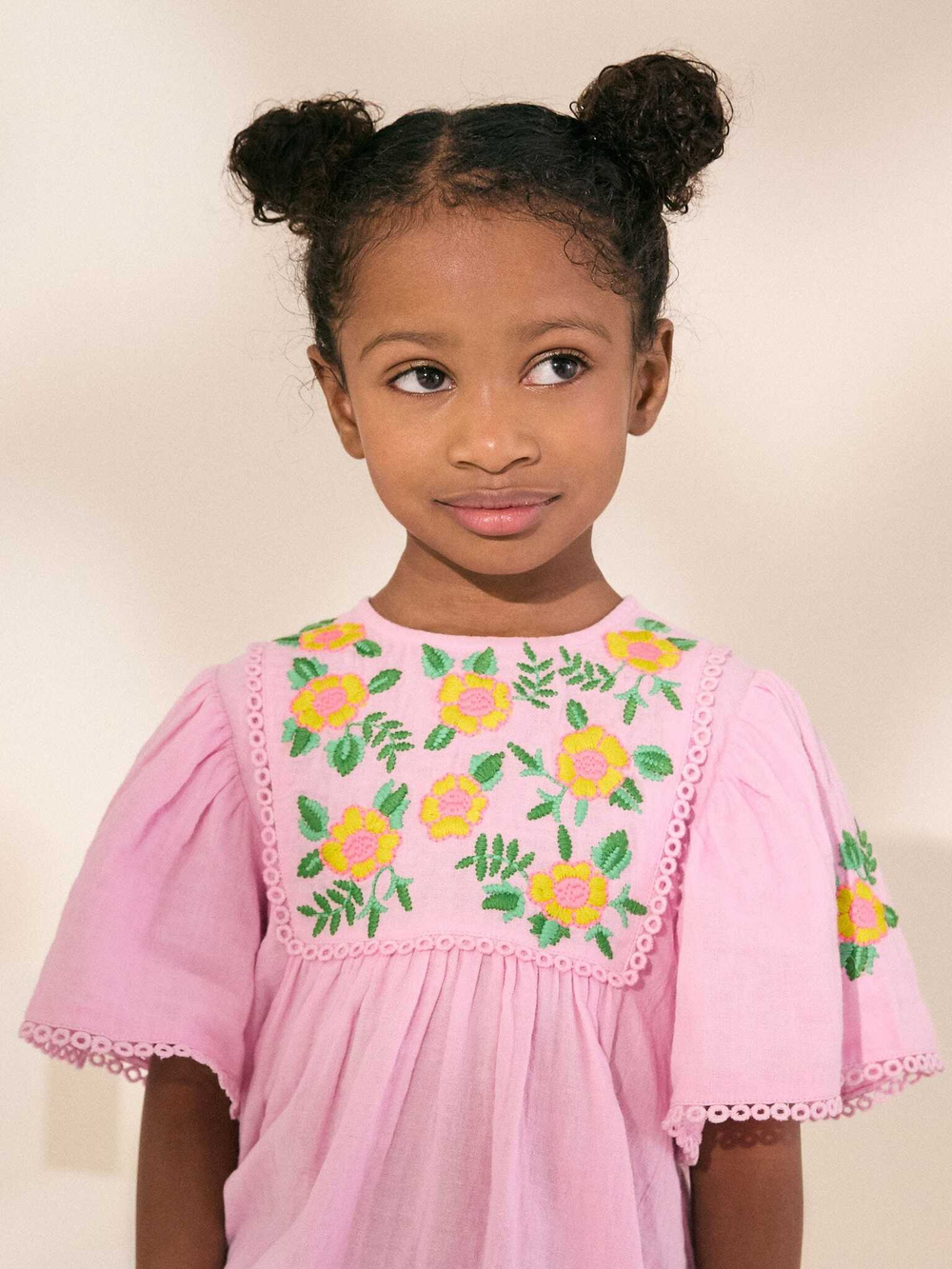 Блуза с вышивкой для девочки Next AC6-255, Розовый