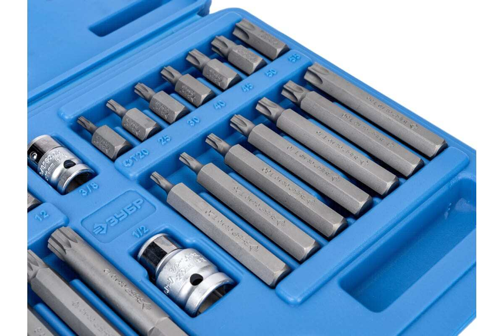 Специальные биты ЗУБР HEX TORX SPLINE 40 шт. 2653-H40_z01