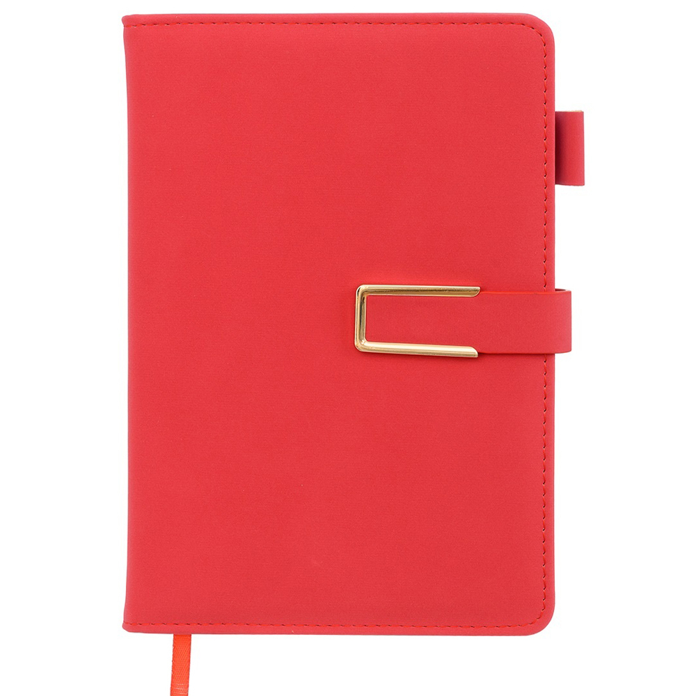 Ежедневник Basir, формат А5, материал-кожезаменитель, красный цвет, 116 листов, размер 14,5*21 см