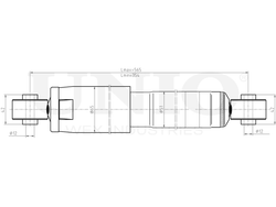 Амортизатор газовый задней подвески UNIO SAB-10475