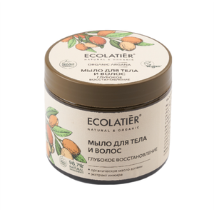 Мыло для тела и волос Глубокое восстановление ORGANIC ARGANA 350мл (ECOLATIER)