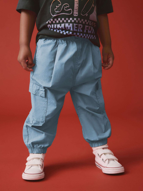 Брюки багги карго для мальчика Next E82-346, Светло-синий