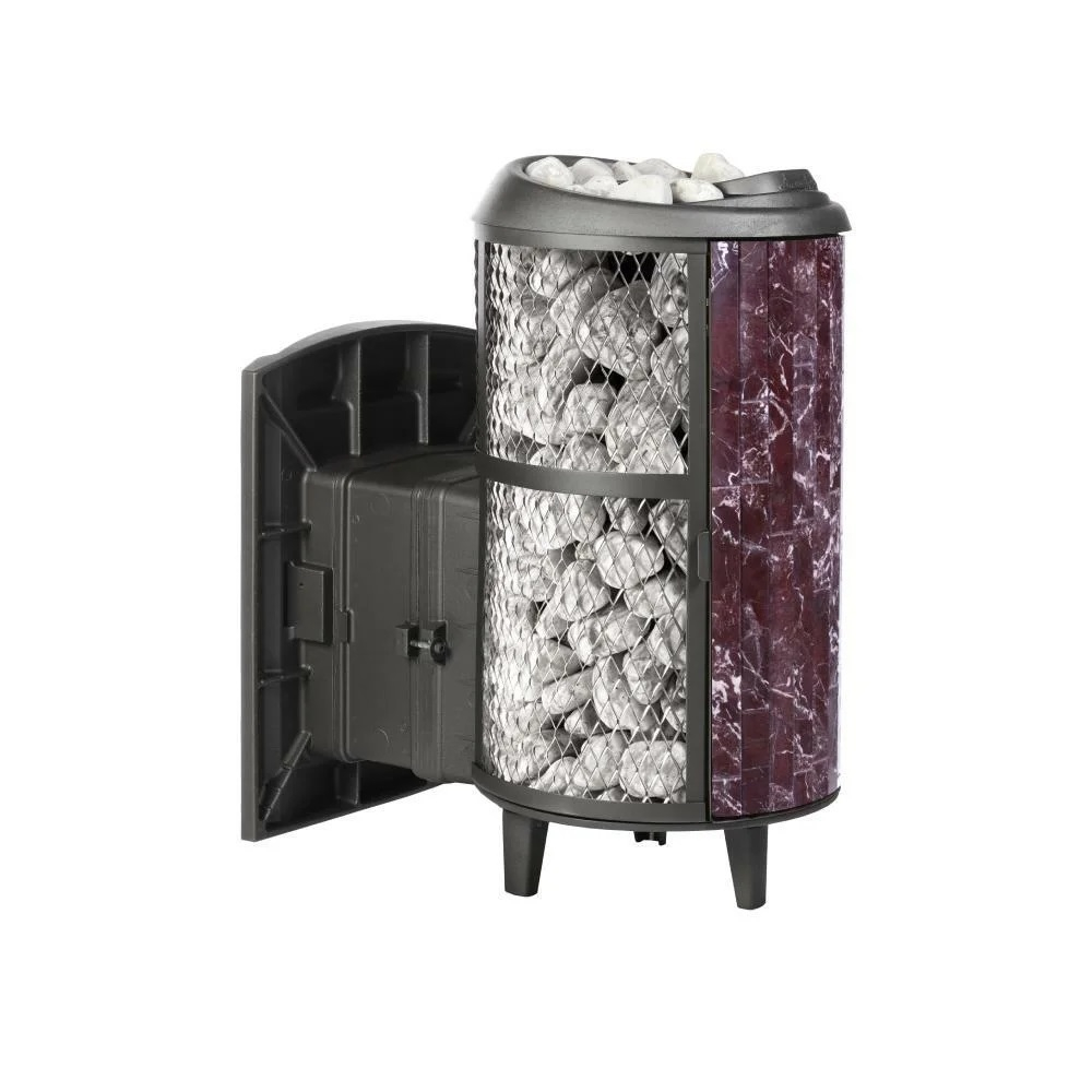 Печь банная «Атмосфера L» с комбинированная сетка-ламель «Россо Леванто»