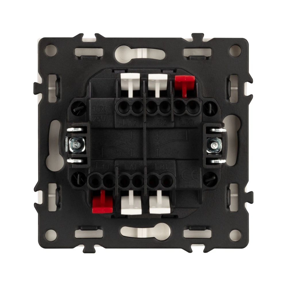 Механизм выключателя двухклавишный проходной LED SWT-NOBE-MKP2-SFPL-L-IS (230V, 10A) (Arlight, Никель) 059415