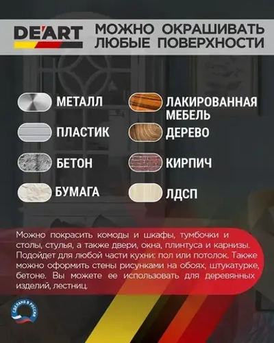 Краска матовая, для мебели и интерьера, тёмный венге, 800 мл