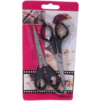 Ножницы универсальные бытовые 2шт «Barber», прямые, цвет черный, 16,5см