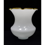 Плафон стеклянный "Катюша" опал с золотым кантом