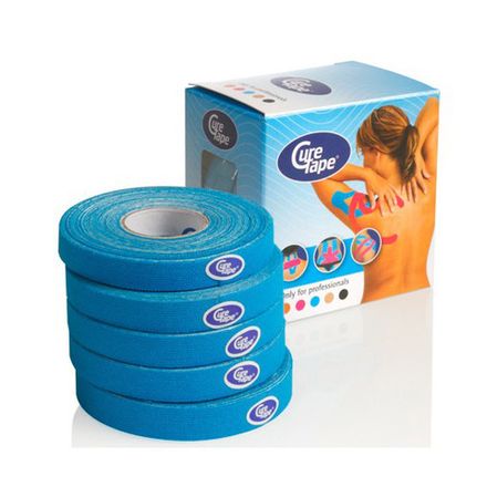 Тейп кинезиологический CureTape Blue, 1 см x 5 м, уп. 5 шт, 160950, голубой