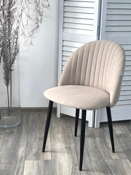 Стул М-City DISAUR Бари Marseille-13 Латте, Велюр, Черный каркас