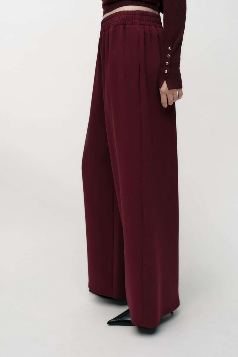Брюки wide-leg из крепа