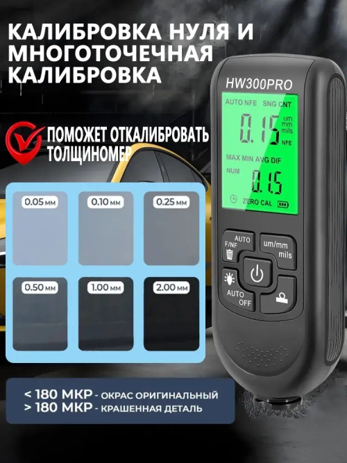 Толщиномер автомобильный / толщиномер автомобильный лакокрасочных покрытий