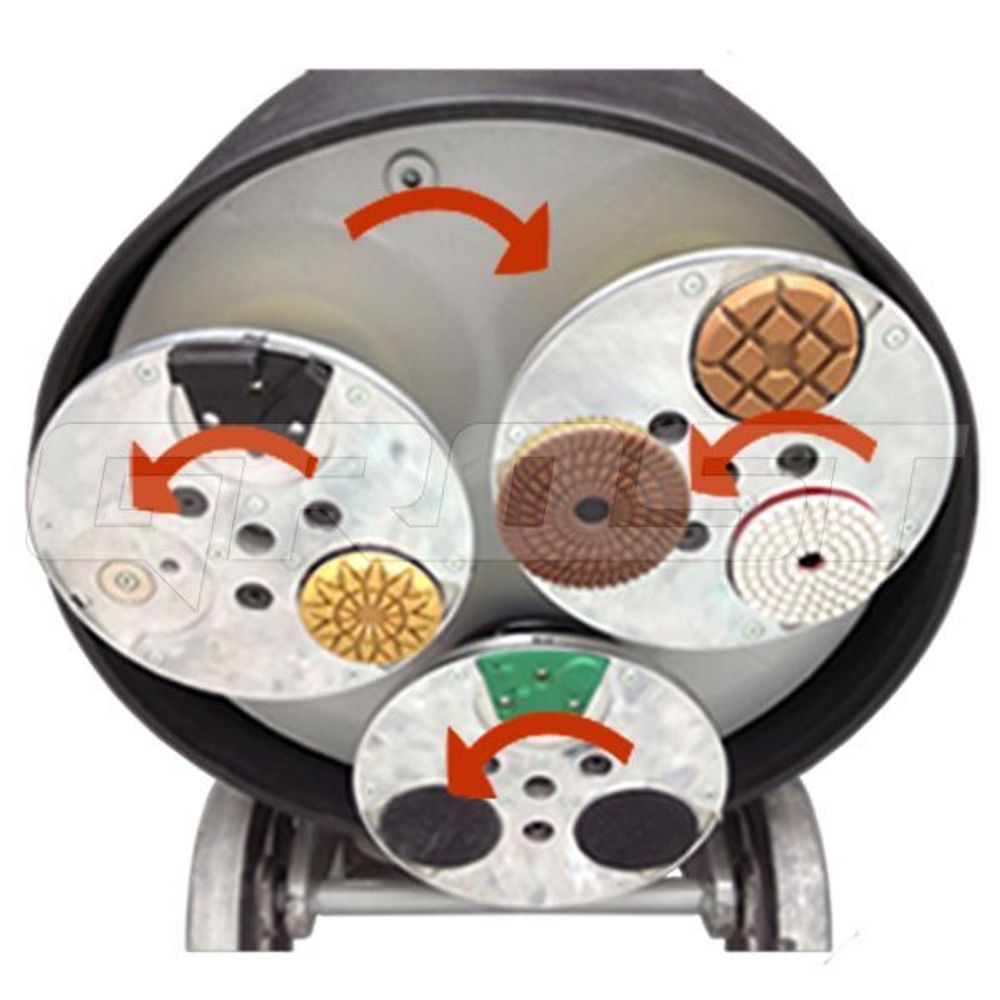 GROST PMP550-1 - Мозаично-шлифовальная машина по бетону - 220 В / 5,5 кВт