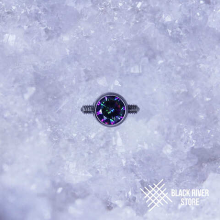 Connector Round IG Mystic Topaz