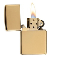 Зажигалка золотистая Zippo с покрытием High Polish Brass