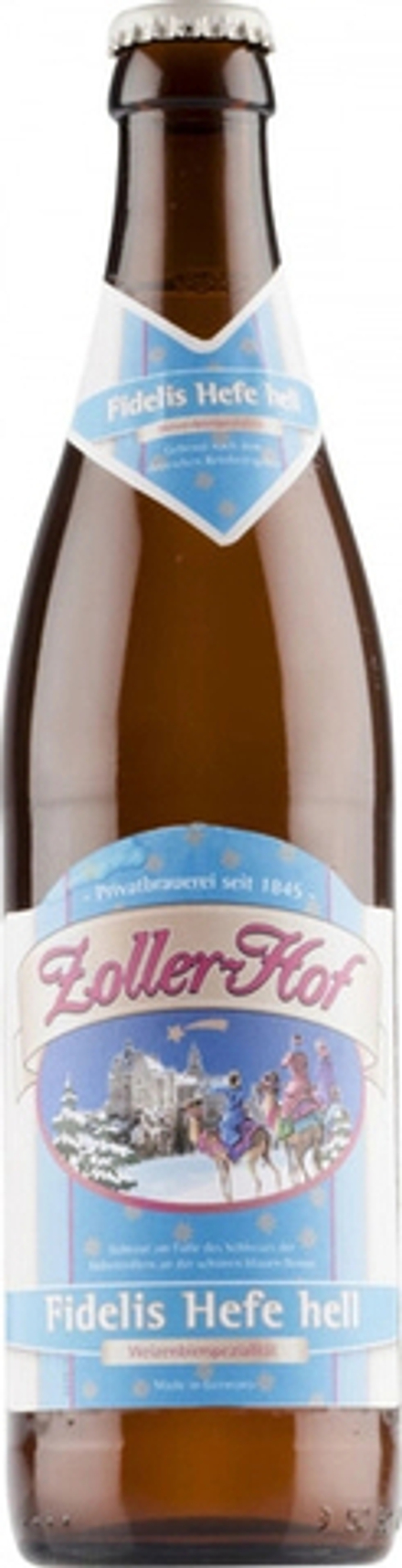 Пиво Цоллер-Хоф Фиделис Хефе Хель / Zoller-Hof Fidelis Hefe Hell 0.5 - стекло