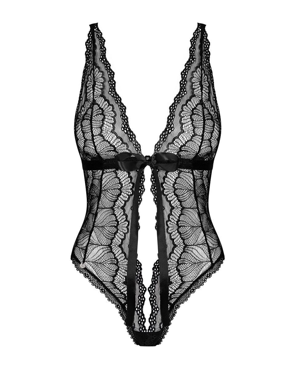 Соблазнительное кружевное боди Isabellia с бантом