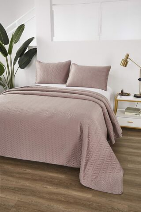 Покрывало 160х220 и наволочка 50х70 Sofi De MarkO Саванна коричневое